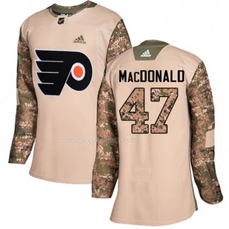 Maglia Hockey Donna Philadelphia Flyers Andrew Macdonald Autentico 2017 Veterans Day Camuffamento