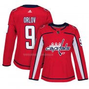 Maglia Hockey Donna Washington Capitals Dmitry Orlov Home Autentico Giocatore Rosso