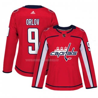 Maglia Hockey Donna Washington Capitals Dmitry Orlov Home Autentico Giocatore Rosso