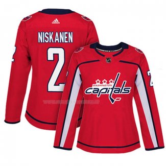 Maglia Hockey Donna Washington Capitals Matt Niskanen Home Autentico Giocatore Rosso