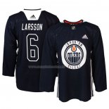 Maglia Hockey Edmonton Oilers Adam Larsson New Season Practice Blu