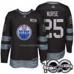 Maglia Hockey Edmonton Oilers Darnell Nurse 1917-2017 100th Anniversario Nero