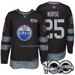 Maglia Hockey Edmonton Oilers Darnell Nurse 1917-2017 100th Anniversario Nero