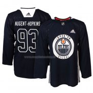 Maglia Hockey Edmonton Oilers Ryan Nugent Hopkins New Season Practice Blu