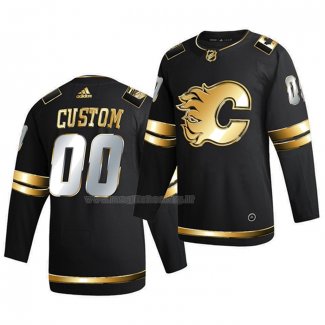 Maglia Hockey Golden Edition Calgary Flames Personalizzate Limited Autentico 2020-21 Nero