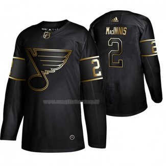 Maglia Hockey Golden Edition St. Louis Blues Al Macinnis Retired Giocatore Autentico Nero