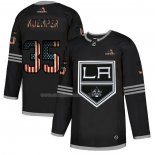 Maglia Hockey Los Angeles Kings Darcy Kuemper 2020 USA Flag Nero