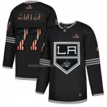 Maglia Hockey Los Angeles Kings Jeff Carter 2020 USA Flag Nero