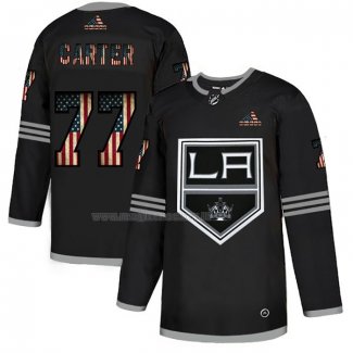 Maglia Hockey Los Angeles Kings Jeff Carter 2020 USA Flag Nero