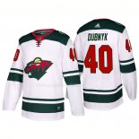 Maglia Hockey Minnesota Wild Devan Dubnyk Away 2017-2018 Bianco