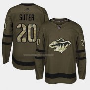 Maglia Hockey Minnesota Wild Ryan Suter 2018 Salute To Service Verde Militare