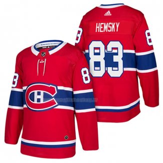 Maglia Hockey Montreal Canadiens Ales Hemsky Autentico Home 2018 Rosso