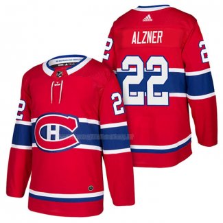 Maglia Hockey Montreal Canadiens Karl Alzner Autentico Home 2018 Rosso