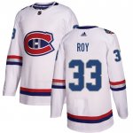 Maglia Hockey Montreal Canadiens Patrick Roy Autentico 2017 100 Classic Bianco