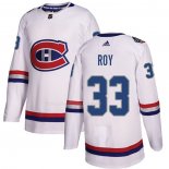 Maglia Hockey Montreal Canadiens Patrick Roy Autentico 2017 100 Classic Bianco