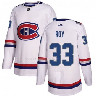 Maglia Hockey Montreal Canadiens Patrick Roy Autentico 2017 100 Classic Bianco