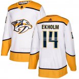Maglia Hockey Nashville Predators Mattias Ekholm Road Autentico Bianco
