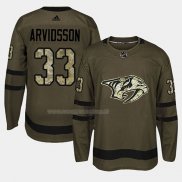 Maglia Hockey Nashville Predators Viktor Arvidsson 2018 Salute To Service Verde Militare