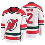 Maglia Hockey New Jersey Devils Eric Gryba Alternato Breakaway Bianco