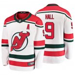 Maglia Hockey New Jersey Devils Taylor Hall Alternato Breakaway Bianco