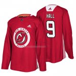 Maglia Hockey New Jersey Devils Taylor Hall New Season Practice Rosso