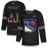 Maglia Hockey New York Rangers Chris Kreider 2020 USA Flag Nero