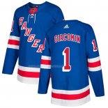 Maglia Hockey New York Rangers Eddie Giacomin Home Autentico Blu