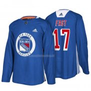 Maglia Hockey New York Rangers Jesper Fast New Season Practice Blu