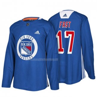 Maglia Hockey New York Rangers Jesper Fast New Season Practice Blu