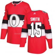 Maglia Hockey Ottawa Senators Zack Smith Autentico 2017 100 Classic Rosso