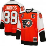 Maglia Hockey Philadelphia Flyers Eric Lindros Mitchell & Ness 1996-97 Captain Patch Blue Line Arancione
