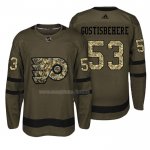 Maglia Hockey Philadelphia Flyers Shayne Gostisbehere Salute To Service Verde Militare
