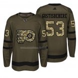 Maglia Hockey Philadelphia Flyers Shayne Gostisbehere Salute To Service Verde Militare
