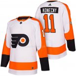 Maglia Hockey Philadelphia Flyers Travis Konecny Autentico Away 2018 Bianco