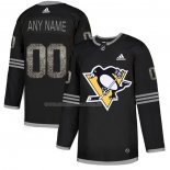 Maglia Hockey Pittsburgh Penguins Personalizzate Black Shadow Nero