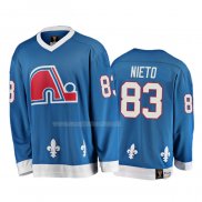 Maglia Hockey Quebec Nordiques Matt Nieto Heritage Vintage Blu
