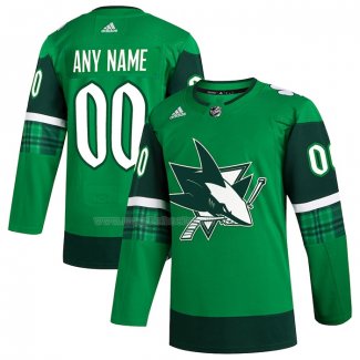 Maglia Hockey San Jose Sharks 2023 St. Patrick's Day Autentico Personalizzate Verde