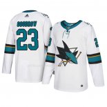 Maglia Hockey San Jose Sharks Barclay Goodrow Autentico Away Bianco