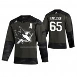 Maglia Hockey San Jose Sharks Erik Karlsson 2019 Veterans Day Camuffamento