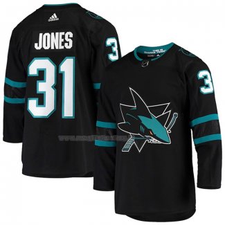 Maglia Hockey San Jose Sharks Martin Jones Alternato Autentico Nero