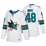 Maglia Hockey San Jose Sharks Tomas Hertl 2018 Bianco