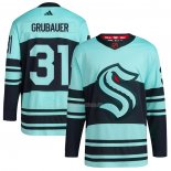 Maglia Hockey Seattle Kraken Philipp Grubauer Reverse Throwback Autentico Verde