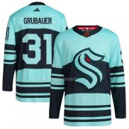 Maglia Hockey Seattle Kraken Philipp Grubauer Reverse Throwback Autentico Verde