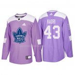 Maglia Hockey Toronto Maple Leafs Nazem Kadri 2018 Fights Cancer Viola