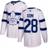 Maglia Hockey Toronto Maple Leafs Tie Domi Autentico 2018 Stadium Series Bianco