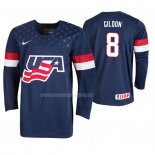 Maglia Hockey USA Michael Gildon 2019 Iihf World U18 Championship Blu