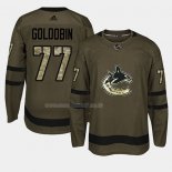 Maglia Hockey Vancouver Canucks Nikolay Goldobin 2018 Salute To Service Verde Militare