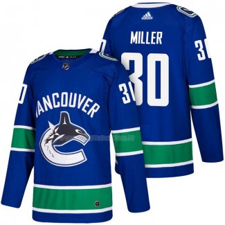 Maglia Hockey Vancouver Canucks Ryan Miller 2018 Premier Blu