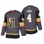Maglia Hockey Vegas Golden Knights Clayton Stoner Bound Patch 2018 Stanley Cup Final Gris