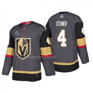 Maglia Hockey Vegas Golden Knights Clayton Stoner Bound Patch 2018 Stanley Cup Final Gris